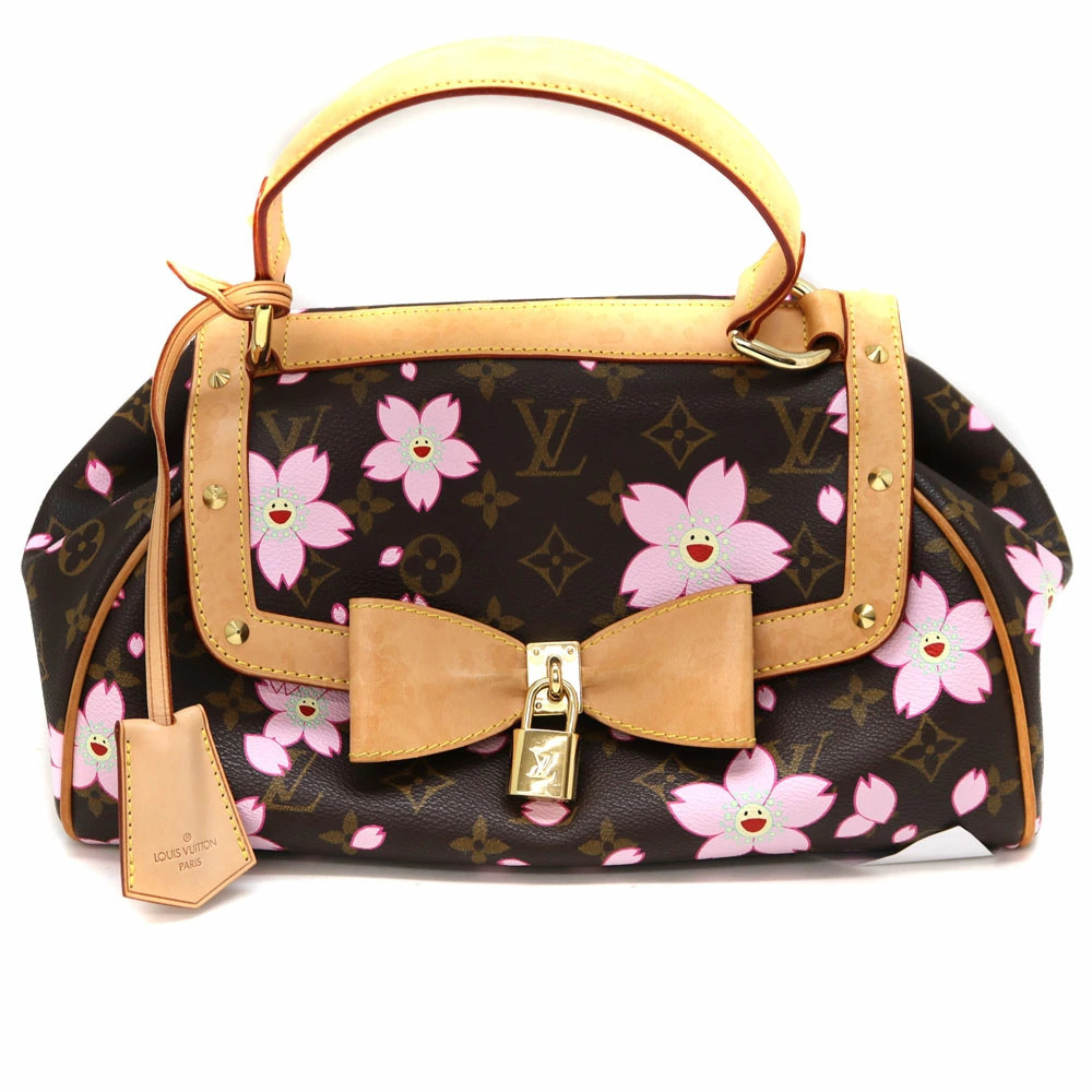 LOUIS VUITTON Sac Retro Handbag Monogram Cherry Blossom Brown Marron LV